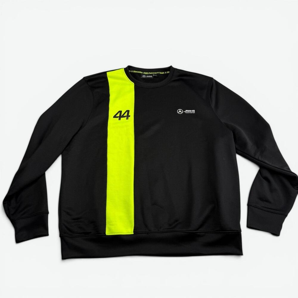 Mercedes AMG Petronas F1 Team Sweatshirt Mens XXL Black Racing Formula 1 #44